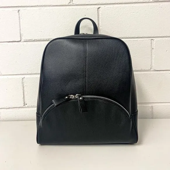 KINGSCLIFF - Black Premium Genuine Leather Backpack