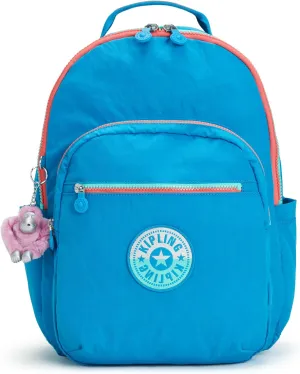 Kipling Seoul Large Nylon 15" Laptop Backpack Azure Sky Blue