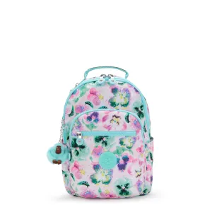 Kipling Seoul S Aqua Blossom Small Backpack C2I5357-7EC