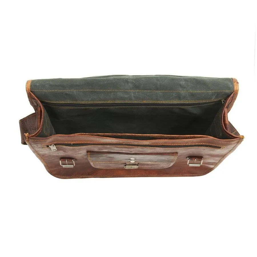 Large Satchel with Front Pocket and Handle