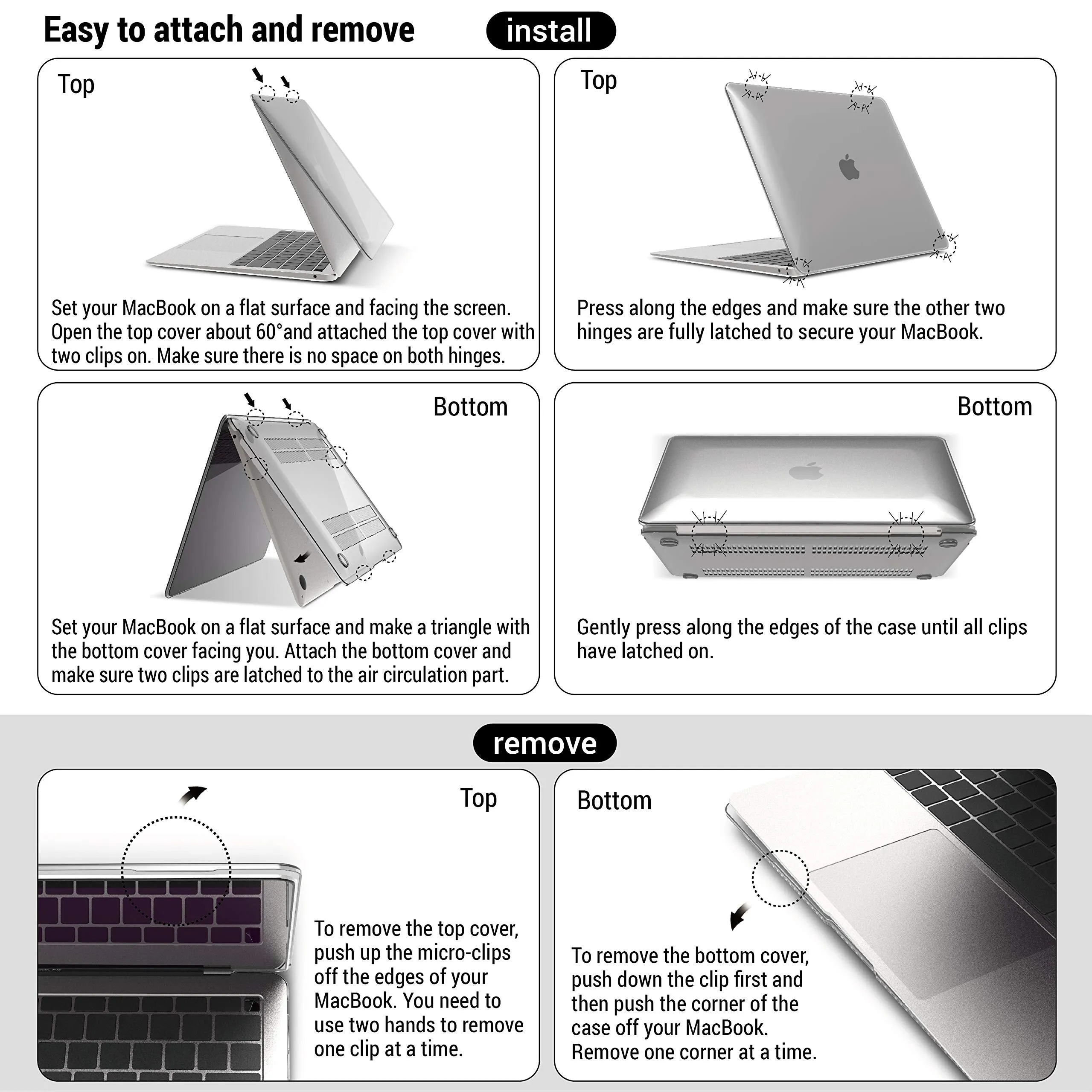 Lavender Grey Protective Case & Keyboard Cover for MacBook Air 13"