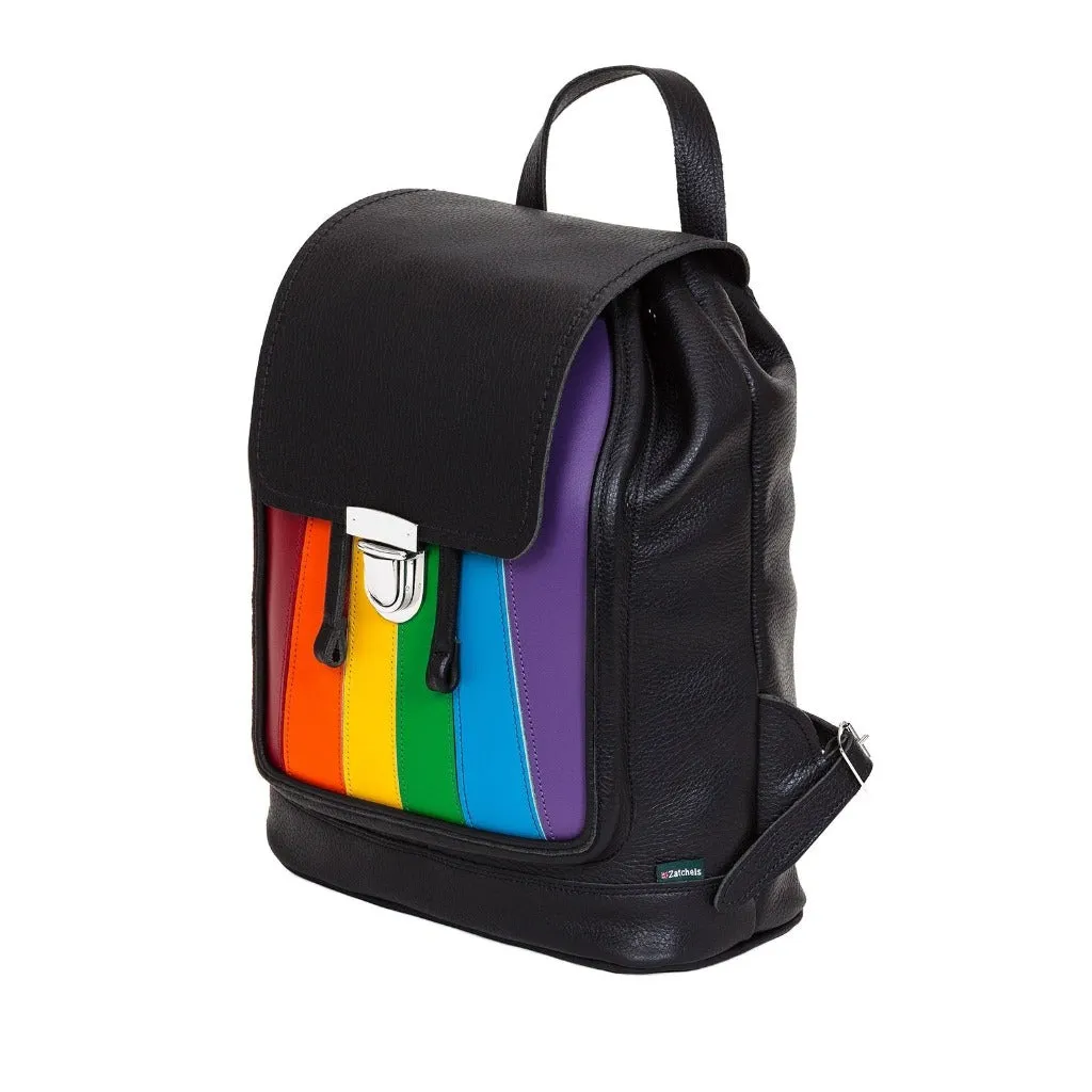 Leather Backpack - Pride Rainbow - Handmade in the UK