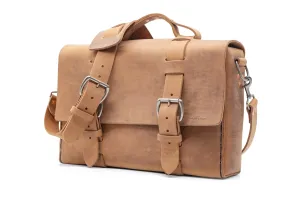 Limited Edition No. 4313 - Minimalist Standard Leather Satchel in Pecan Cream - ONLY 1 MADE