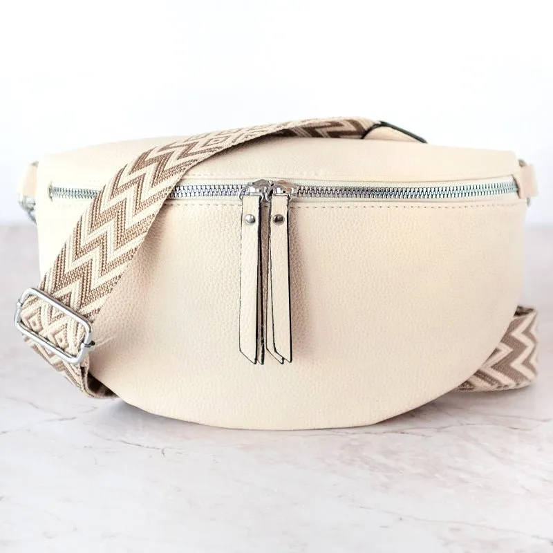 Litchi Embossed - Cross Body Bum Bag