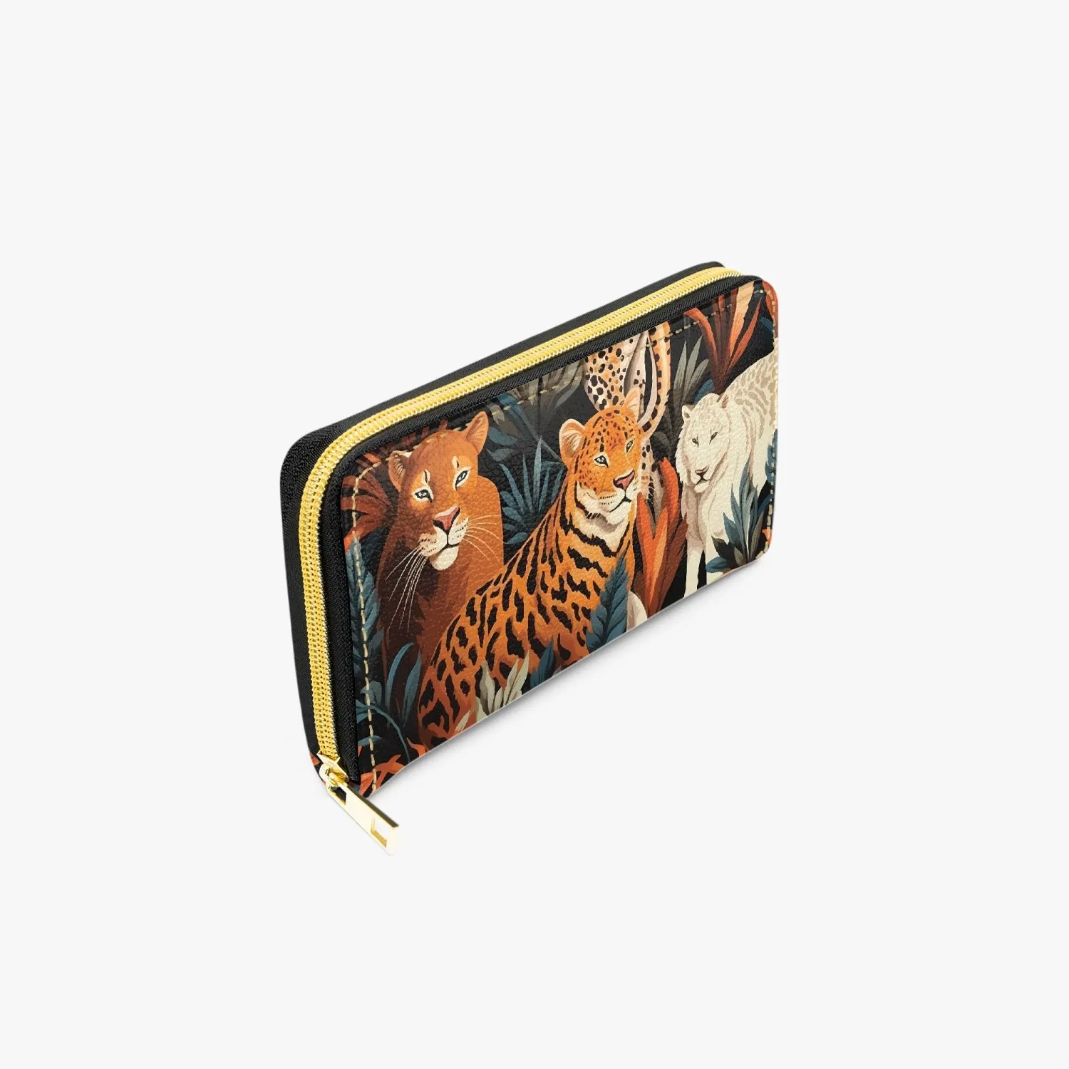 Long Type Zipper Purse - Tigers