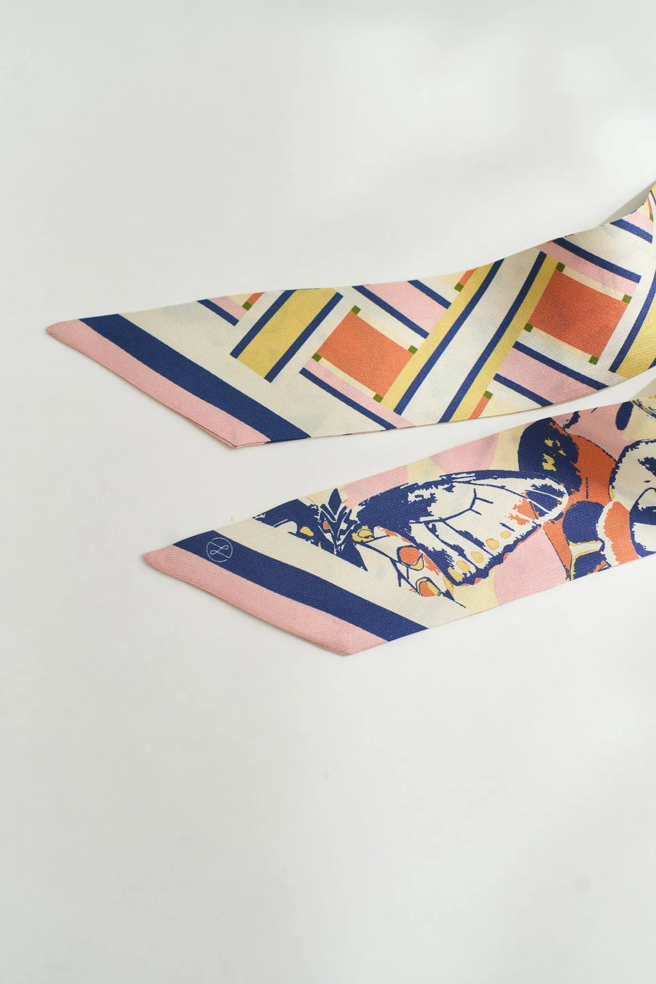 Lost Pattern x Leatherology Silk Twilly Scarf - Bright