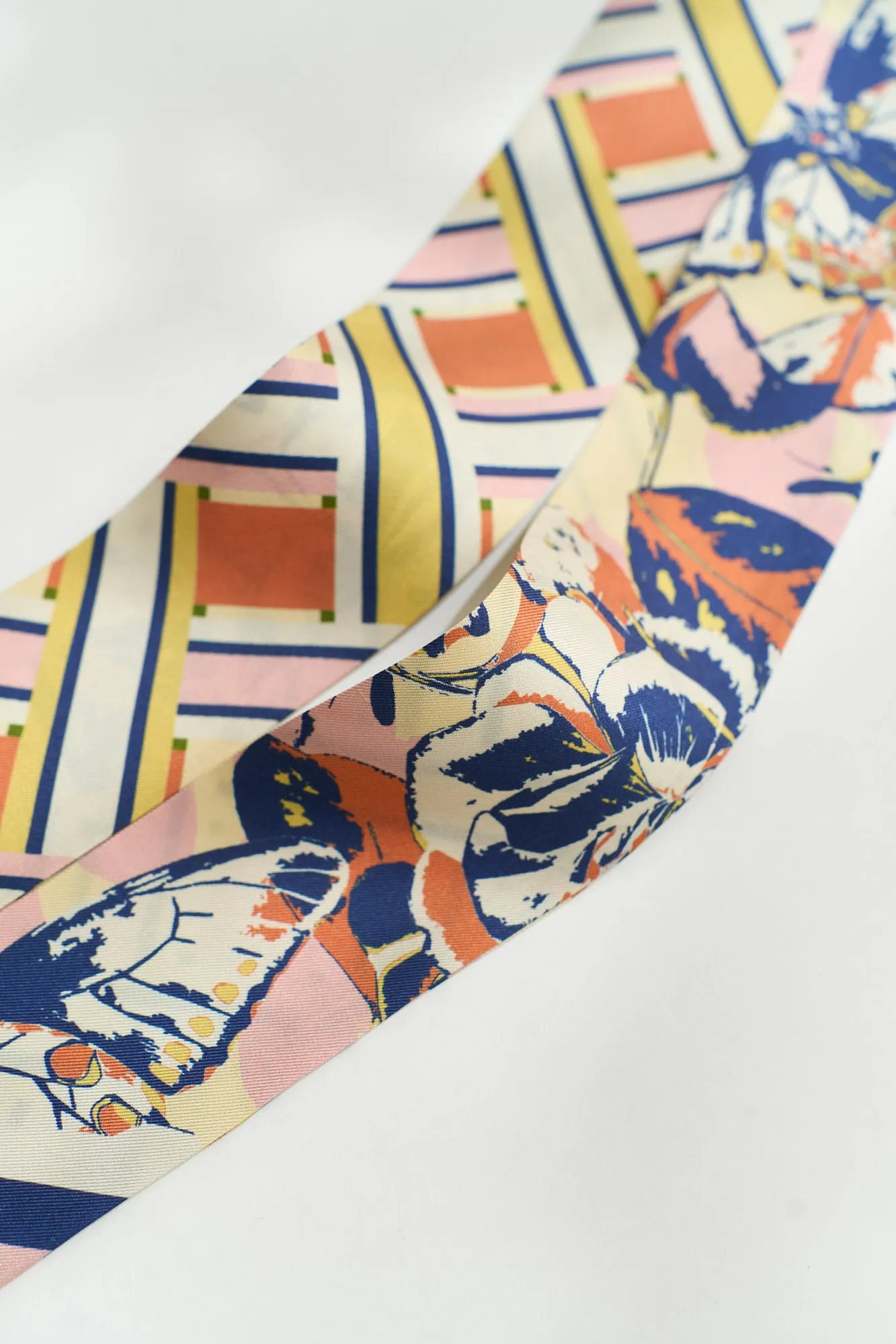 Lost Pattern x Leatherology Silk Twilly Scarf - Bright