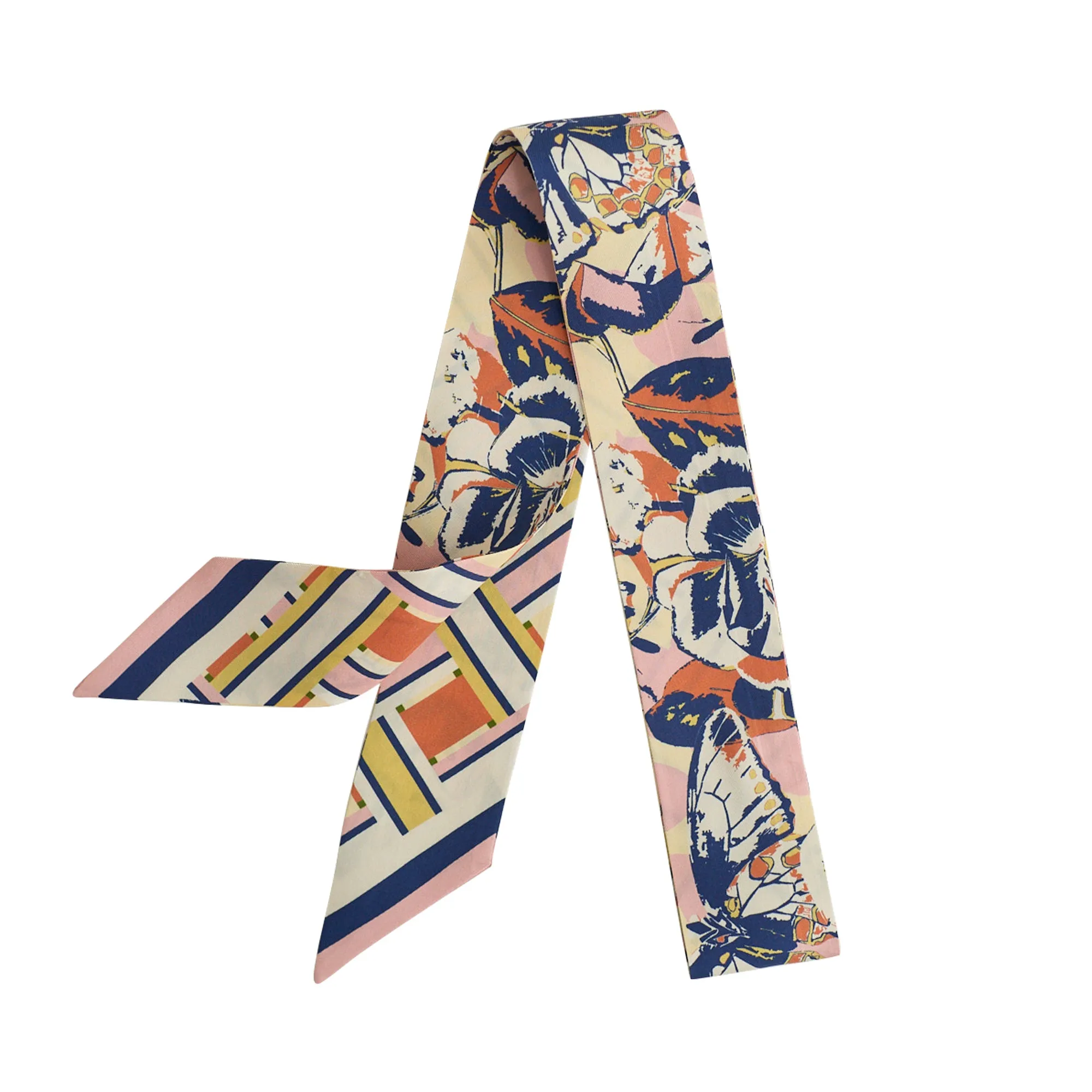 Lost Pattern x Leatherology Silk Twilly Scarf - Bright