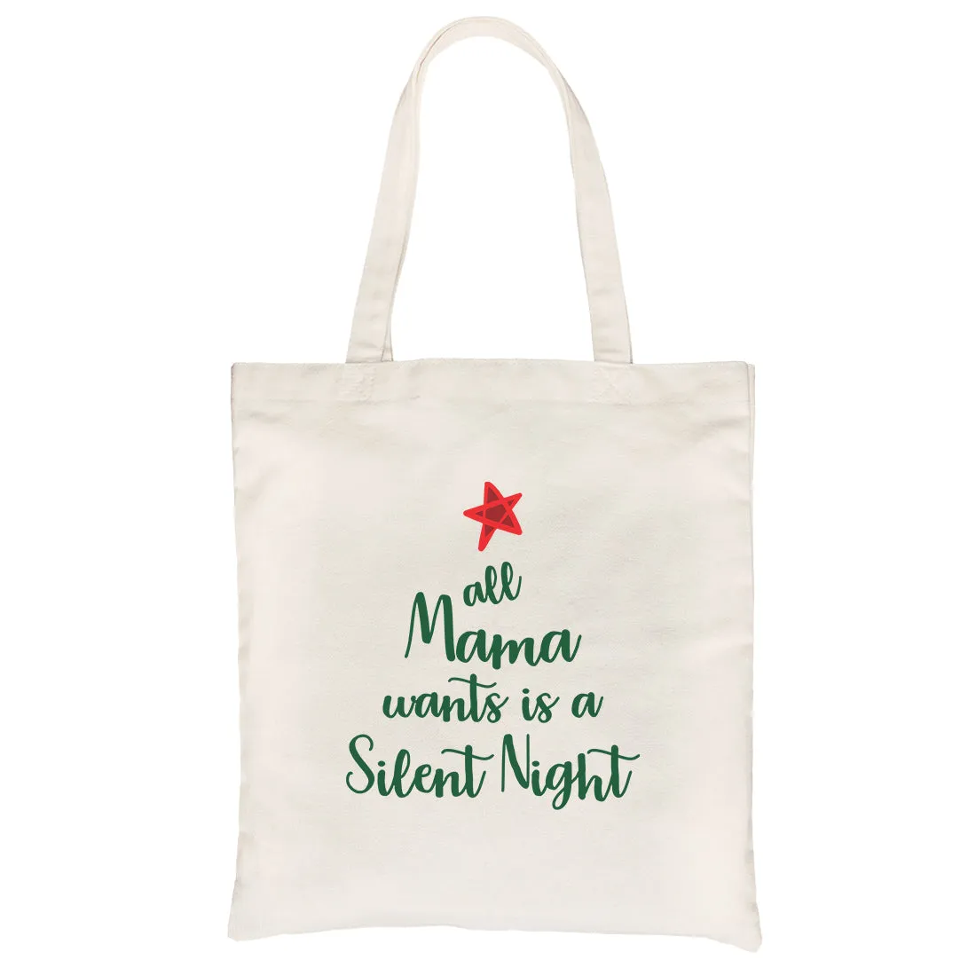 Mama Wants Silent Night Canvas Shoulder Bag