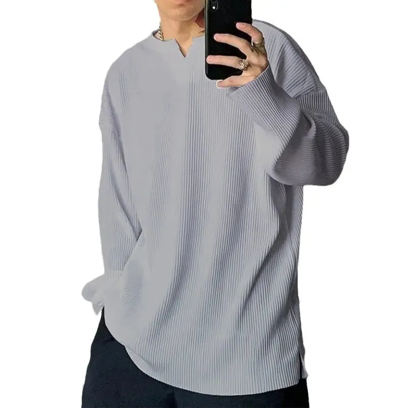 Men's V-neck Pullover Trendy Summer Sweatshirt