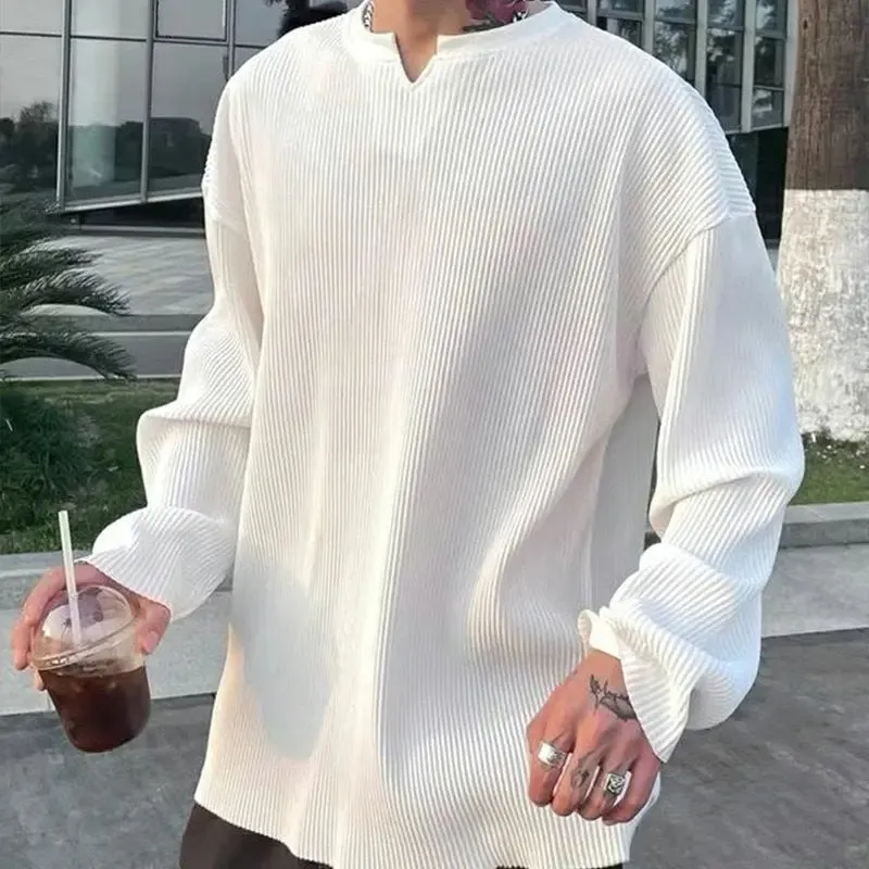 Men's V-neck Pullover Trendy Summer Sweatshirt