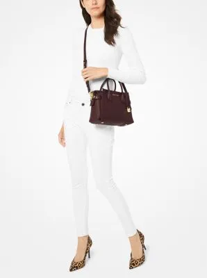 Mercer Small Pebbled Leather Belted Satchel