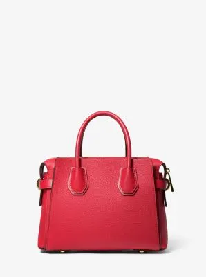 Mercer Small Pebbled Leather Belted Satchel