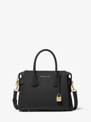 Mercer Small Pebbled Leather Belted Satchel