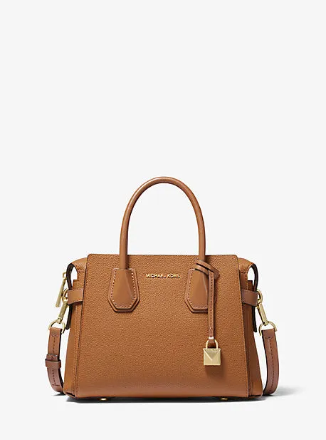 Mercer Small Pebbled Leather Belted Satchel