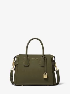 Mercer Small Pebbled Leather Belted Satchel