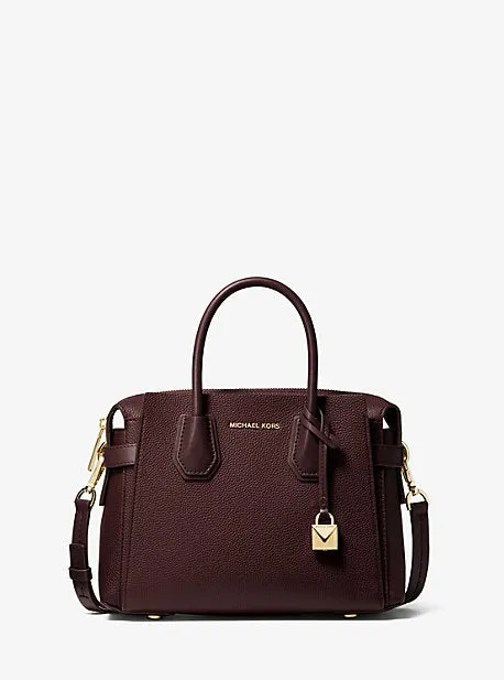 Mercer Small Pebbled Leather Belted Satchel