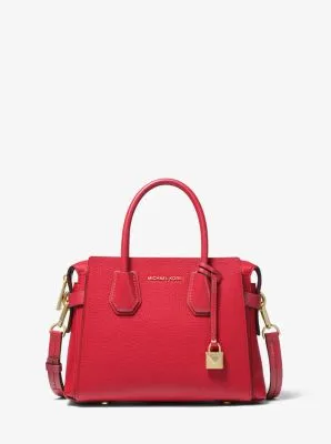 Mercer Small Pebbled Leather Belted Satchel