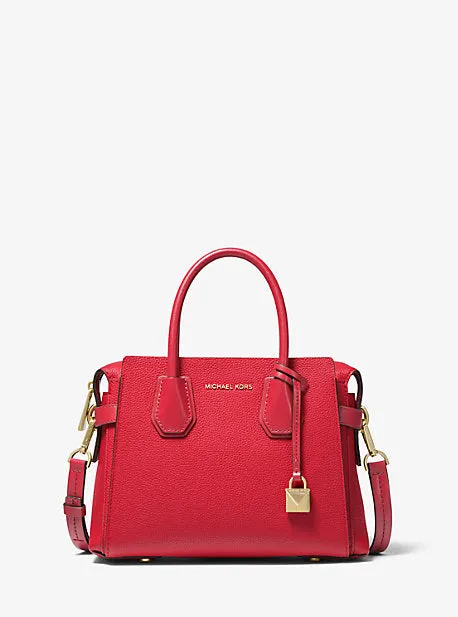 Mercer Small Pebbled Leather Belted Satchel