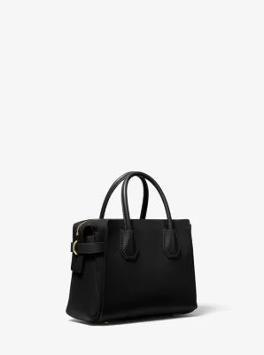 Mercer Small Pebbled Leather Belted Satchel