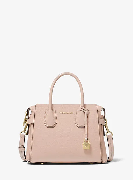 Mercer Small Pebbled Leather Belted Satchel