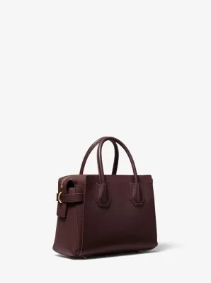 Mercer Small Pebbled Leather Belted Satchel