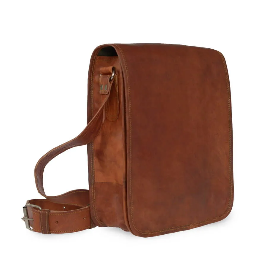 Midi Leather Messenger Bag