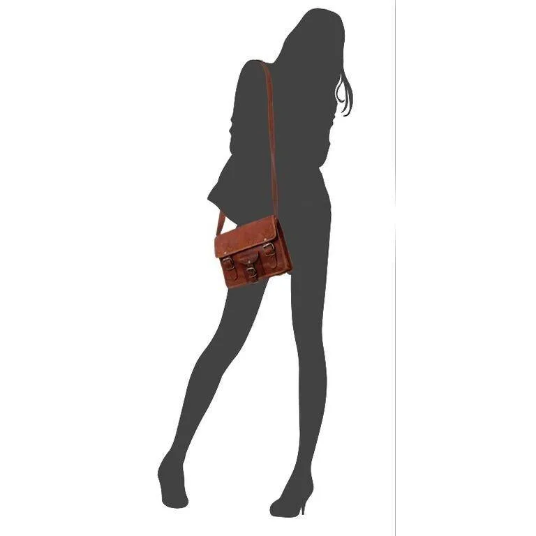 Mini Leather Satchel Cross Body Bag