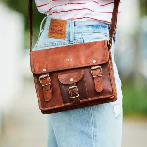 Mini Leather Satchel Cross Body Bag