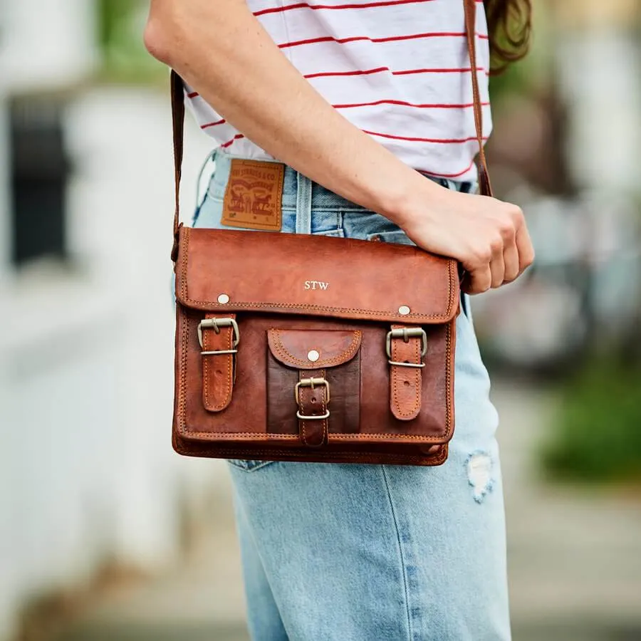 Mini Leather Satchel Cross Body Bag