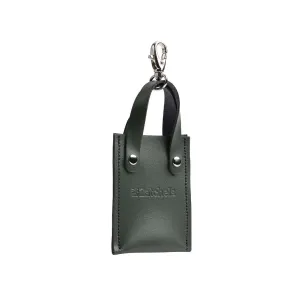 Mini Leather Tote Bag Charm - Ivy Green - Handmade in the UK