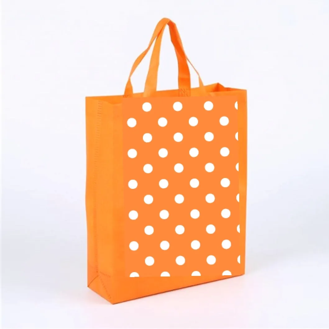 Non Woven PP Shopping Bag Polka Dots 30x38x10cm