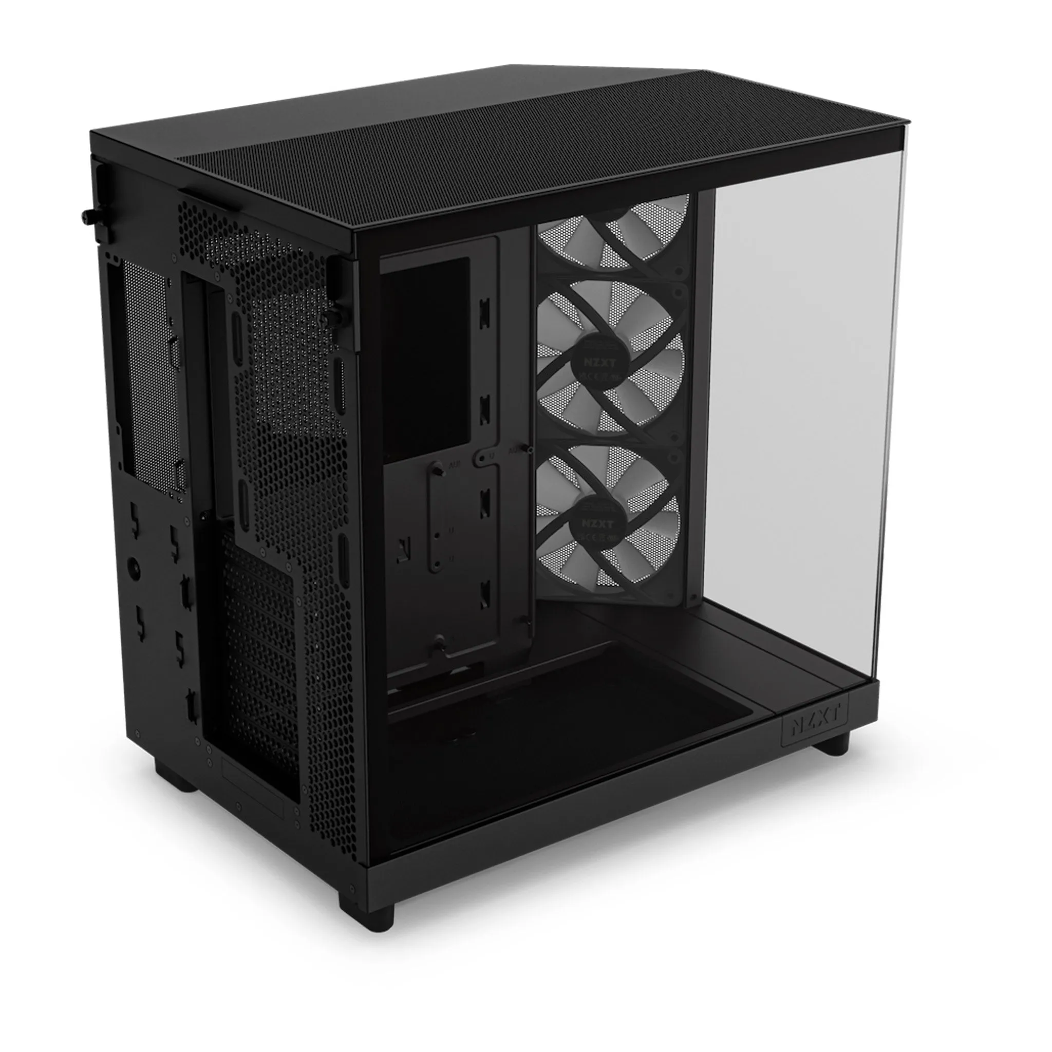 NZXT CC-H61FB-R1 H6 Flow RGB Mid-Tower Dual-Chamber Airflow ATX Case - Black