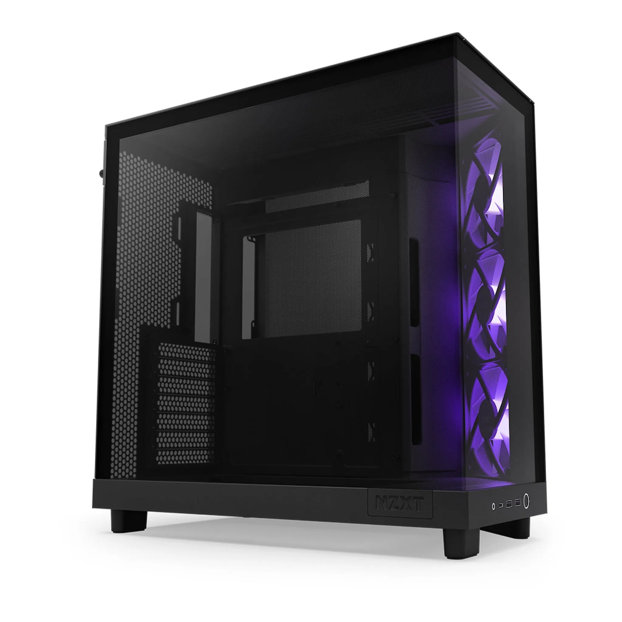 NZXT CC-H61FB-R1 H6 Flow RGB Mid-Tower Dual-Chamber Airflow ATX Case - Black