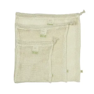 Pack of 3 Recycled Cotton Mesh Produce Bags