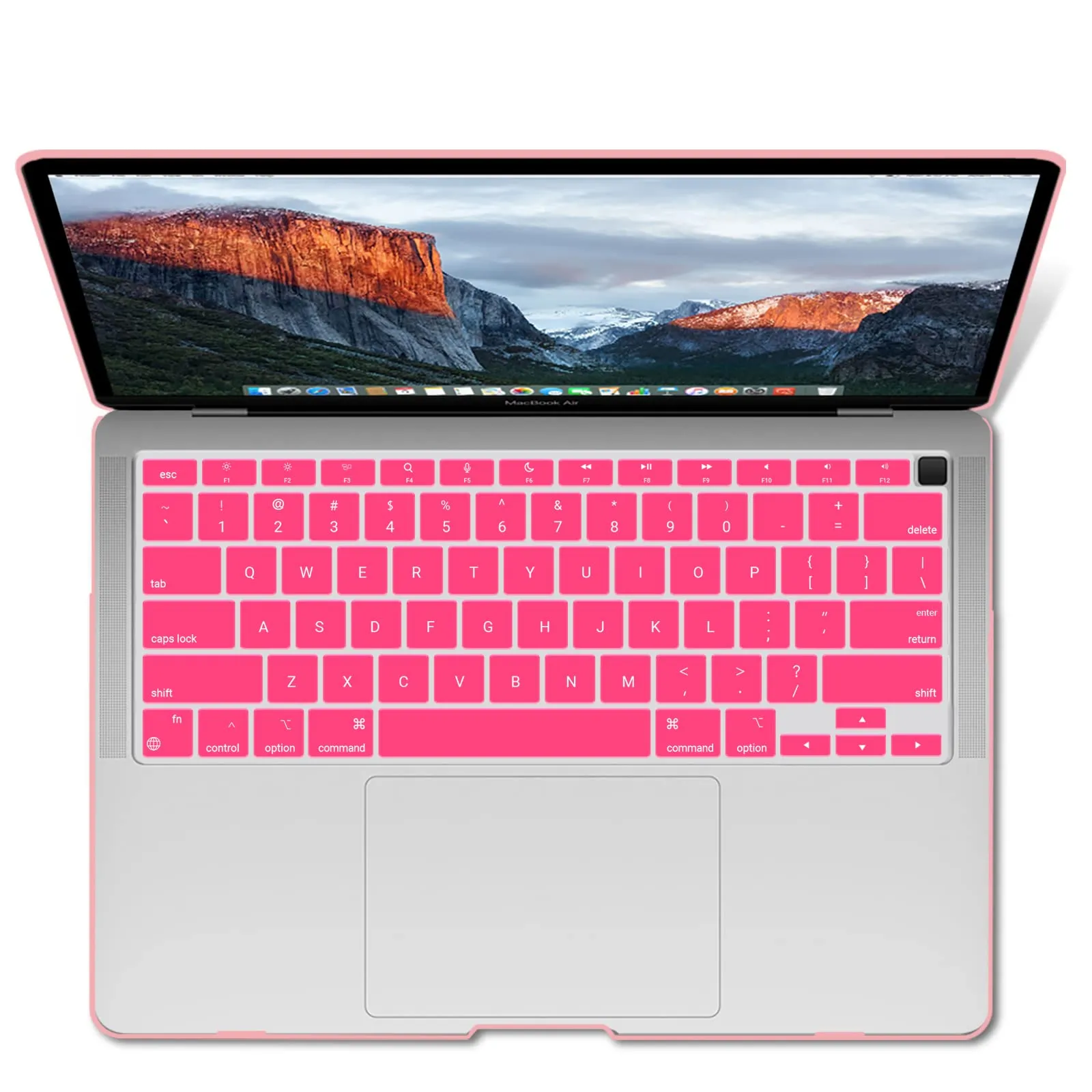 Pink MacBook Air 13 Inch Case with Keyboard Cover