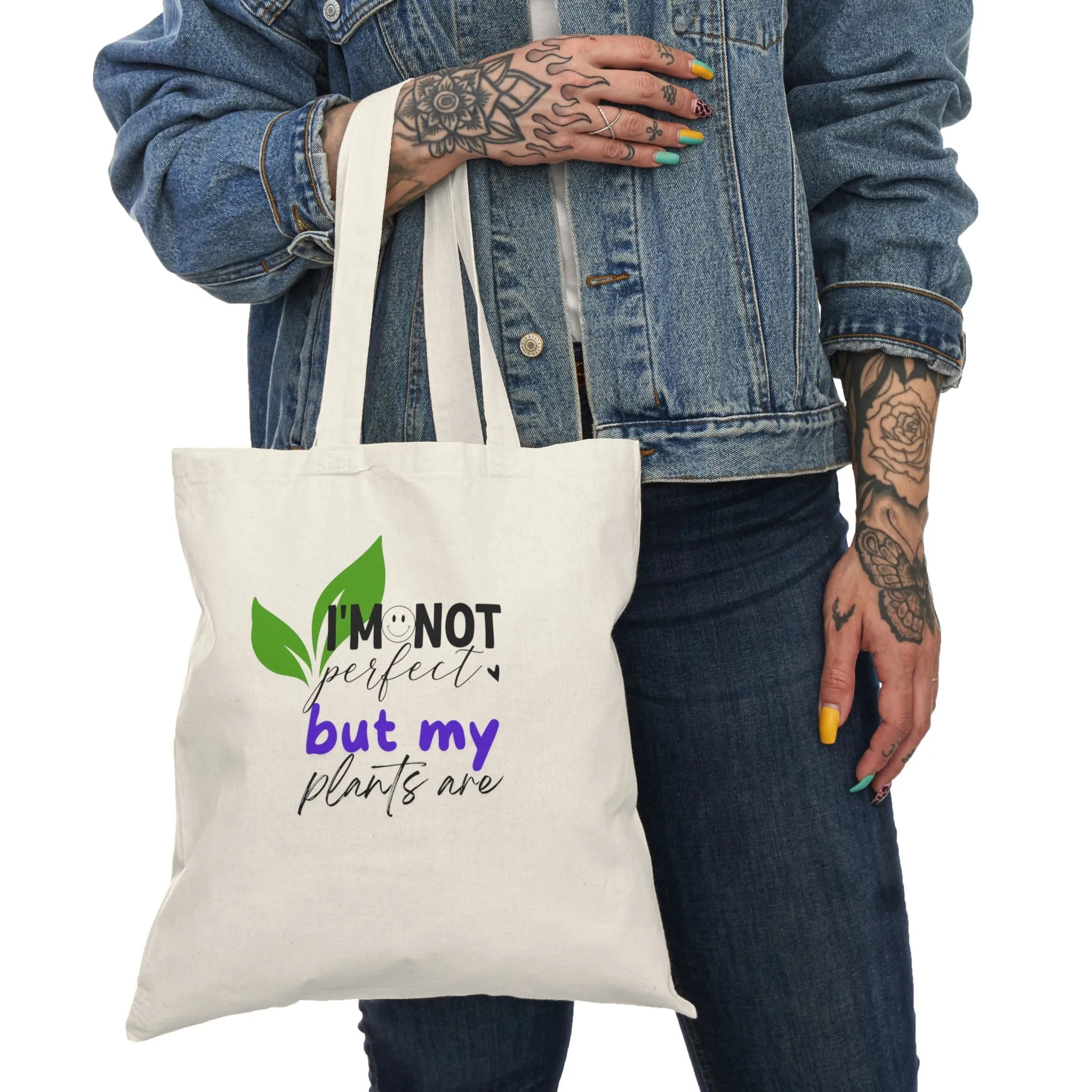 Plant Lover Tote Bag - 'I'm not perfect but my plants are'