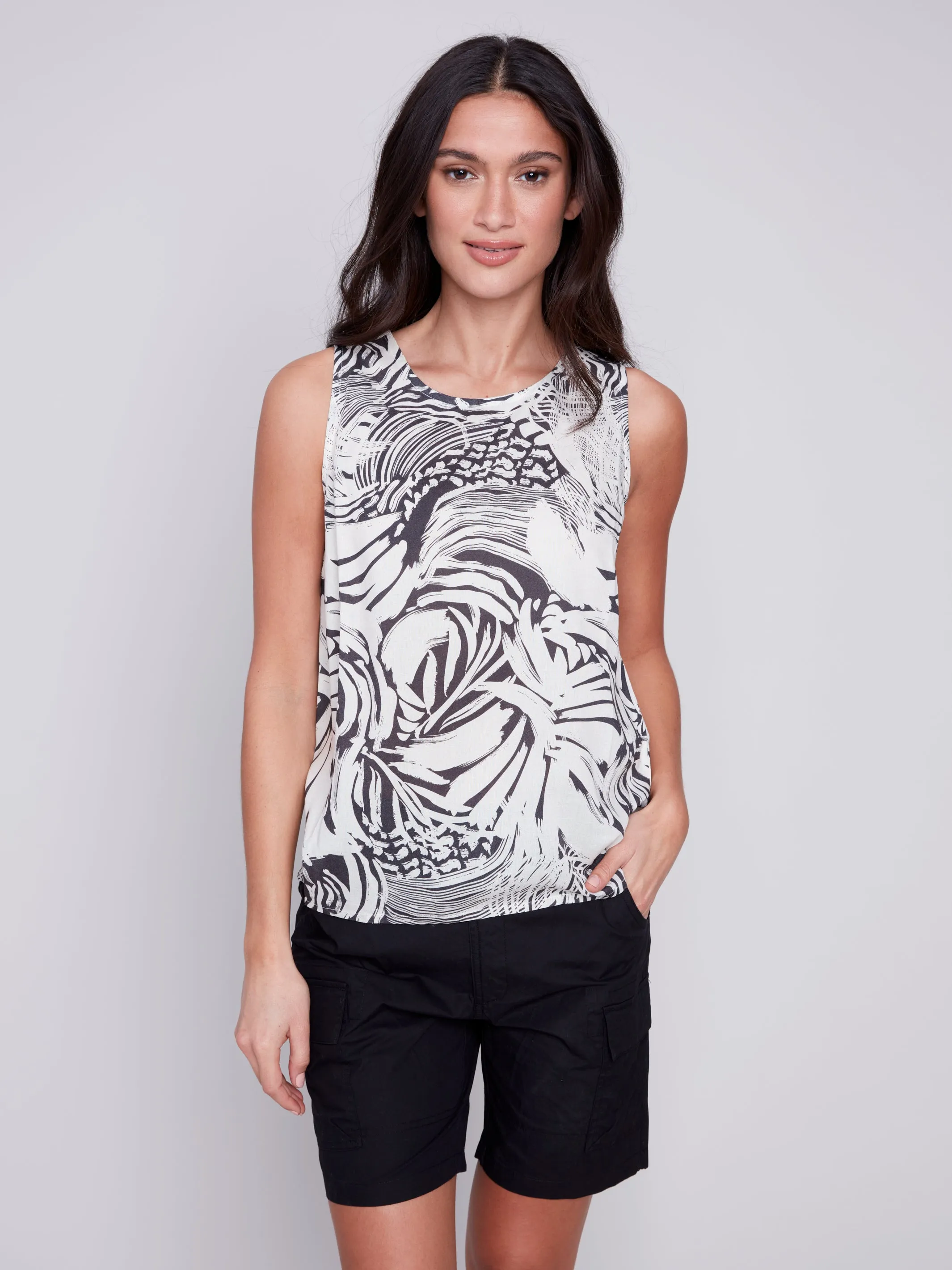 Printed Sleeveless Top