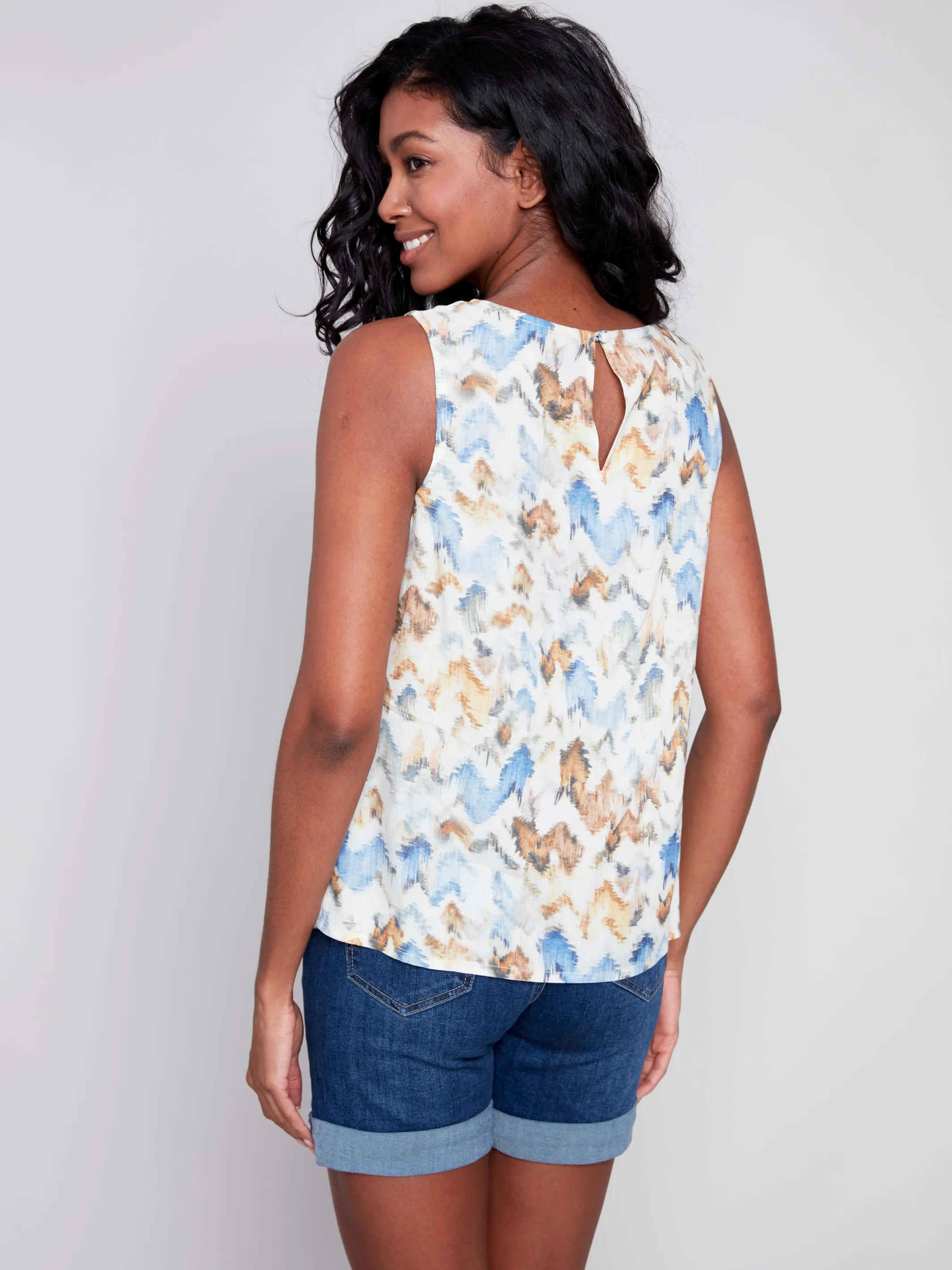 Printed Sleeveless Top