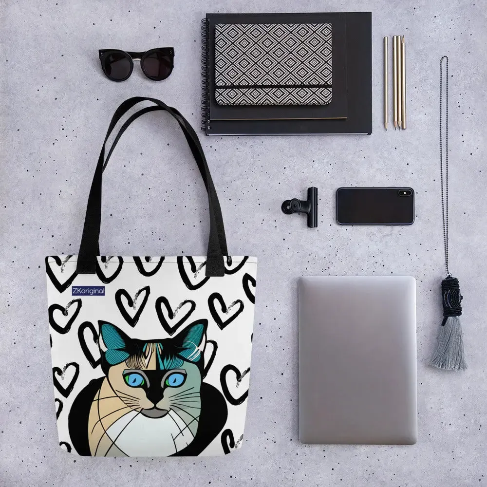 "Cat Lovers" Collection - Siamese Cat Tote bag