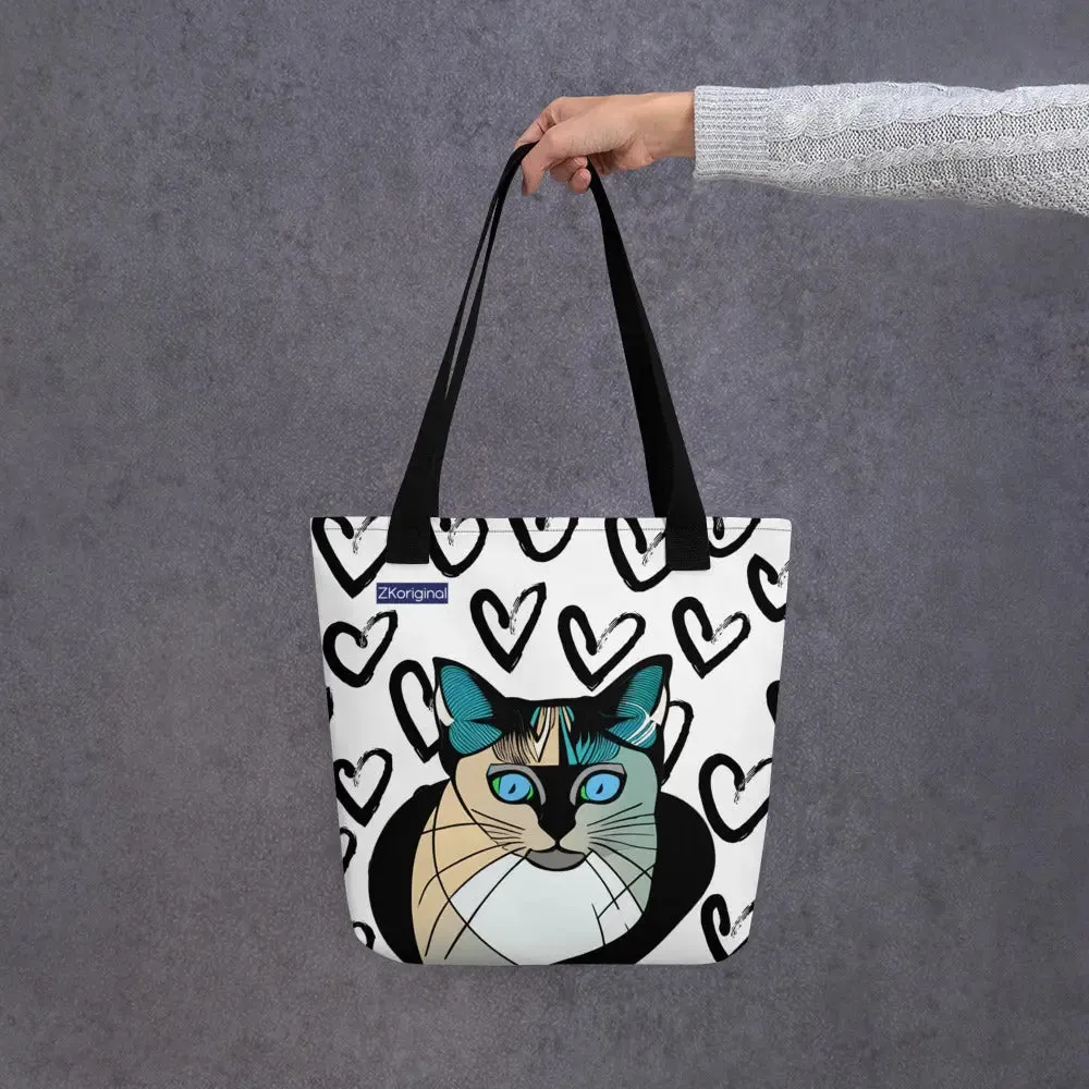 "Cat Lovers" Collection - Siamese Cat Tote bag