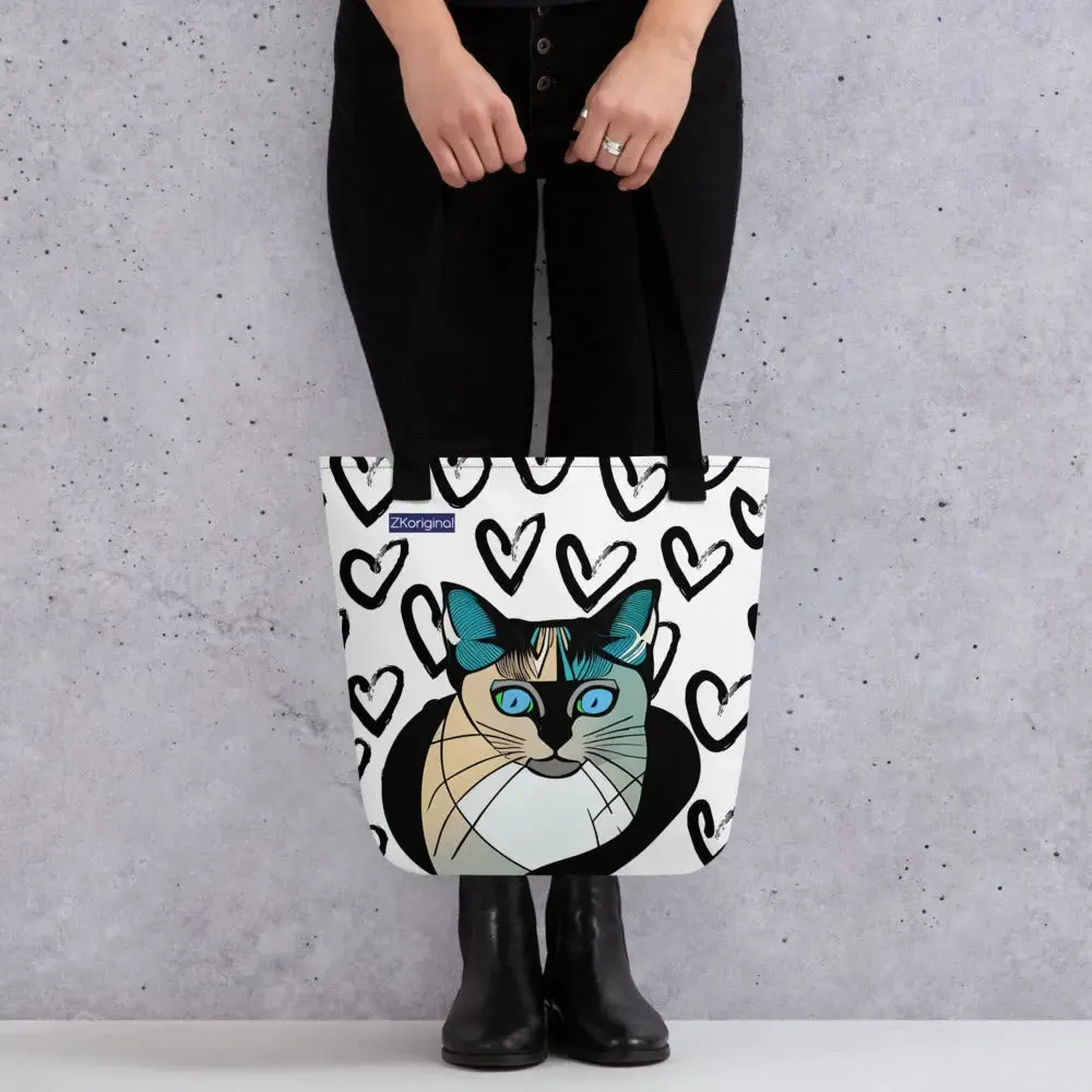 "Cat Lovers" Collection - Siamese Cat Tote bag