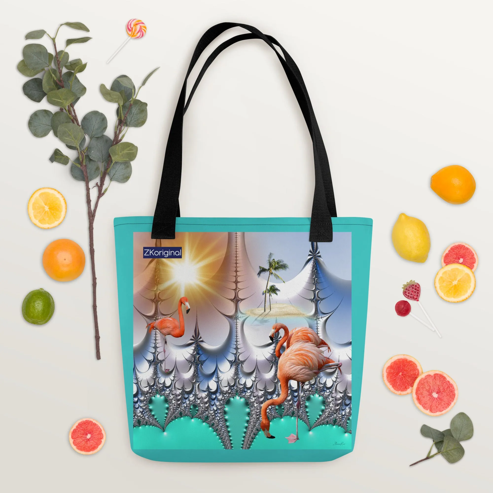 "Dreaming with Flamingos" Collection - Designer Tote bag