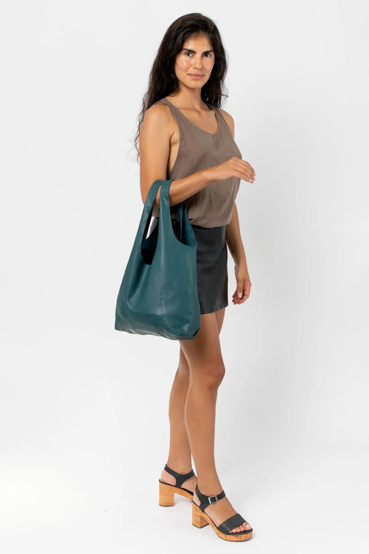 RLH3406 - Monochromatic Leather Shopping Bag