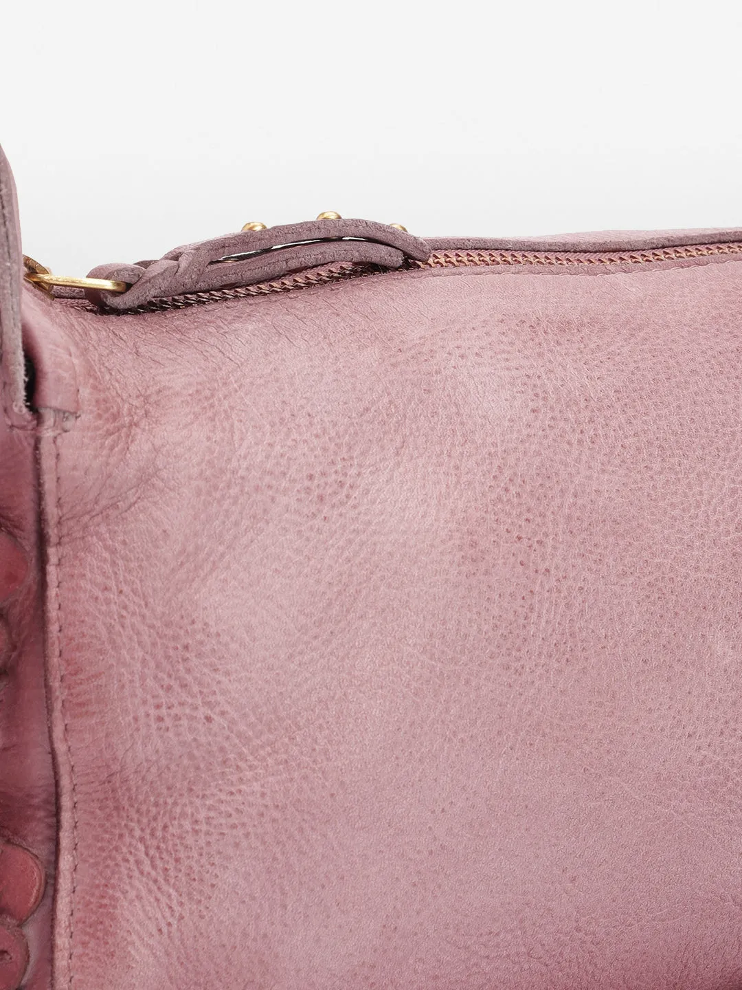 Roseate Charm: Elevate Your Look with Our Leather Shoulder Bag