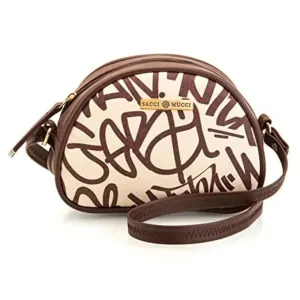 SACCI MUCCI Women's Sling Bag (Brown)