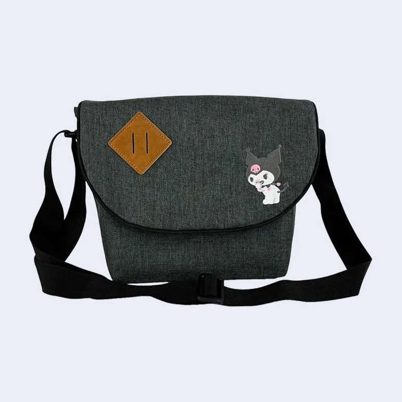 Sanrio - Dark Gray Crossbody Shoulder Bag (Kuromi)