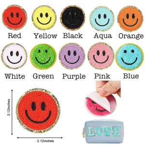 Self Adhesive Chenille Smiley Face Patches