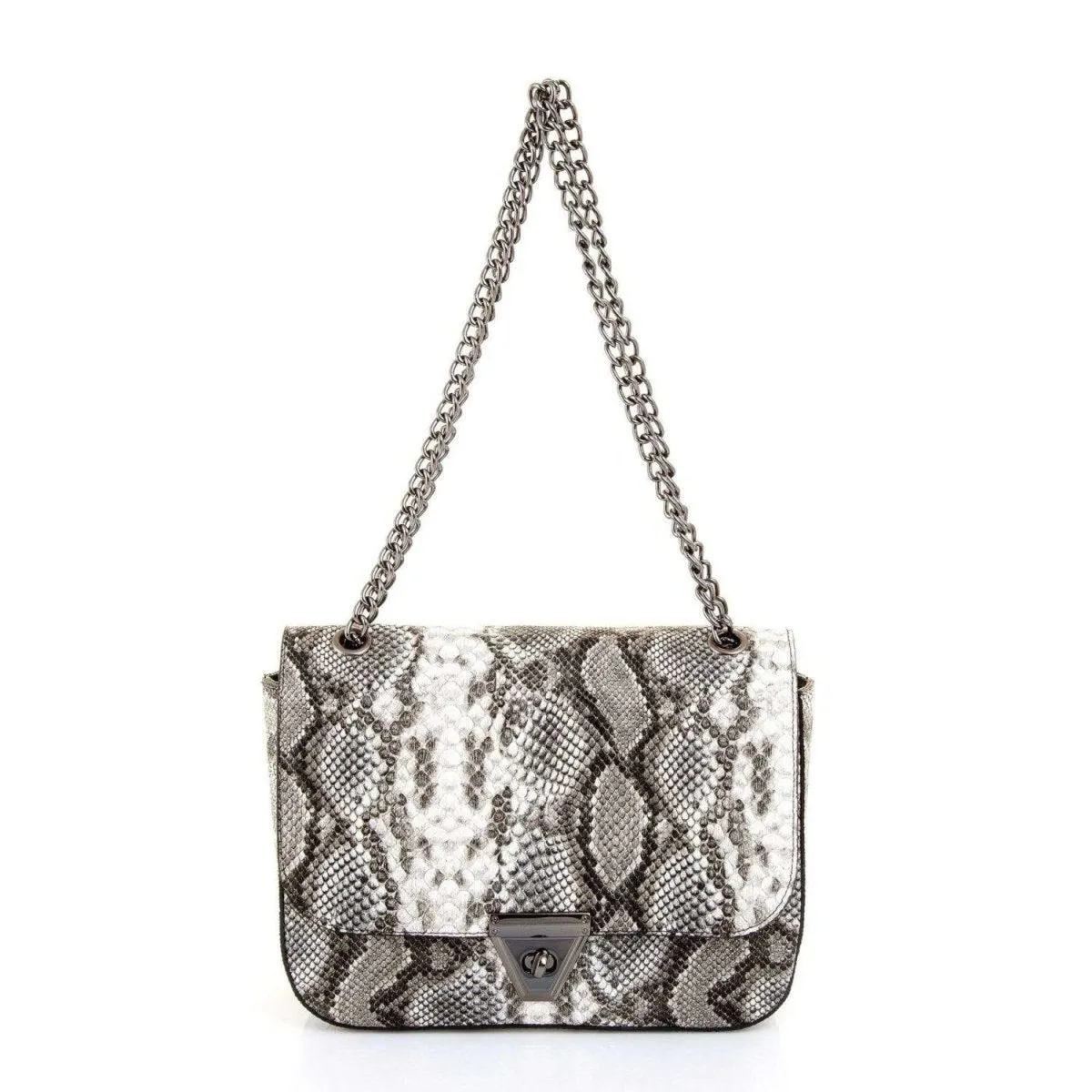 Snake Skin Printed Shoulder Bag