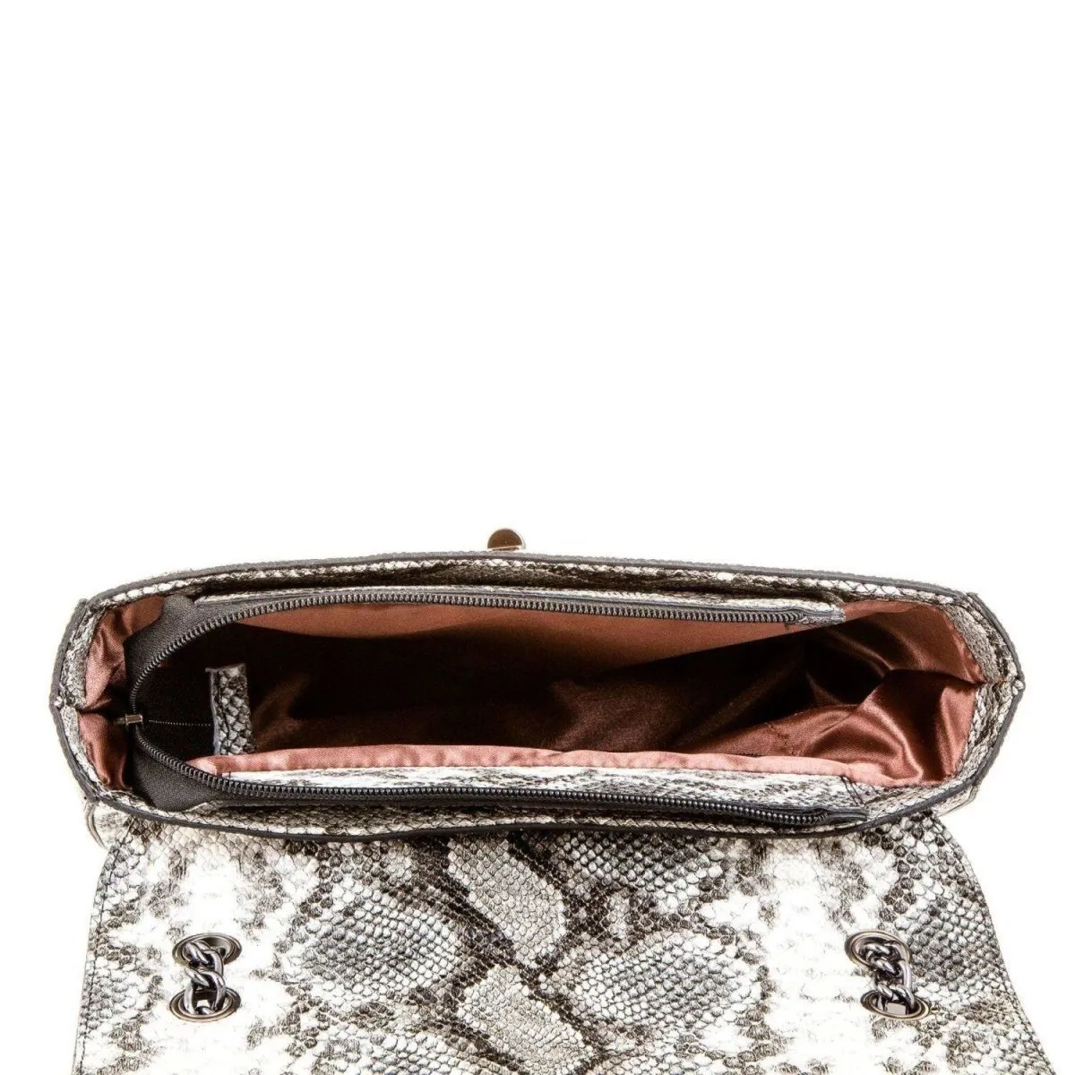 Snake Skin Printed Shoulder Bag